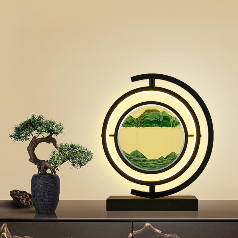 Luminária de mesa com Areia Movediça – Iluminação Ambiente Tranquila