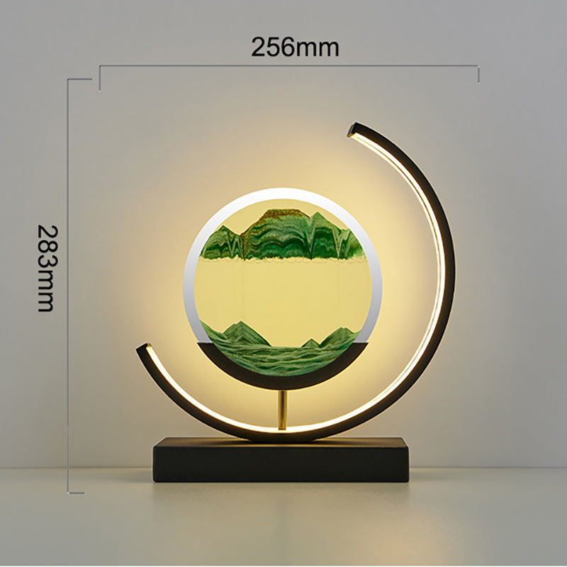 Luminária de mesa com Areia Movediça – Iluminação Ambiente Tranquila