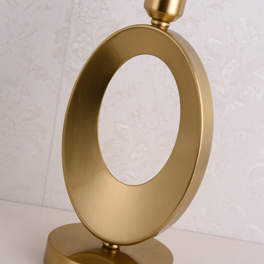Luminária de mesa com Base de Anel de Tecido Elegante e Contemporânea