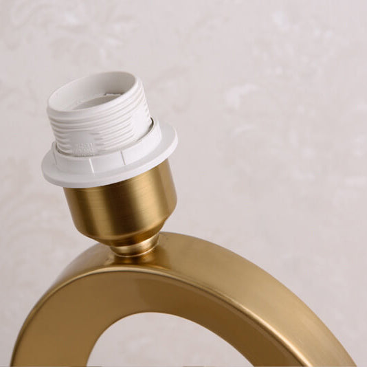 Luminária de mesa com Base de Anel de Tecido Elegante e Contemporânea