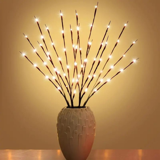Luminária de mesa com Ramos LED para Vaso – Iluminação Decorativa para o Lar