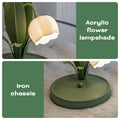 Luminária de mesa com Rosas - Abajur Floral Elegante em LED