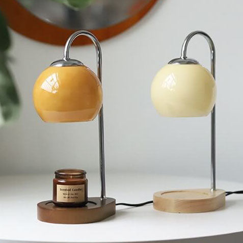 Luminária de mesa com design moderno em madeira e aspecto de cera derretida. Marrom Claro 220V-240V Para UK AU