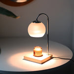 Luminária de mesa com design moderno em madeira e aspecto de cera derretida. Interruptor de Botão Branco Fosco 110V-120V Para US CA