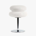 Luminária de mesa contemporânea Verdon - Abajur escultural de inspiração retrô do meio do século Branco Opala