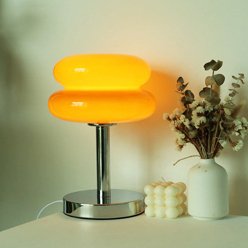 Luminária de mesa de vidro contemporânea | HomelyTouch Laranja 110V-120V para US CA