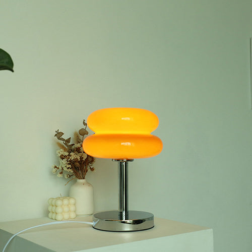 Luminária de mesa de vidro contemporânea | HomelyTouch Laranja 220V-240V para UK AU