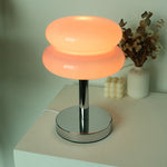 Luminária de mesa de vidro contemporânea | HomelyTouch Rosa 110V-120V para US CA
