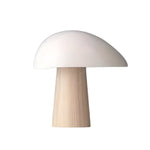 Luminária de mesa elegante com design escandinavo encantador Branco e Carvalho