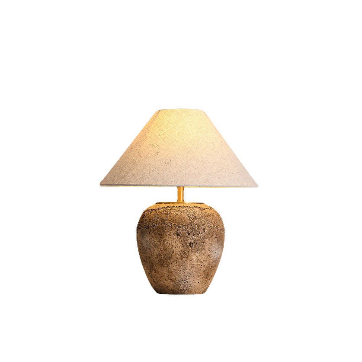 Luminária de mesa em cerâmica com abajur de tecido | Abajur moderno e shabby chic para canto