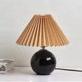 Luminária de mesa em cerâmica plissada estilo nórdico
