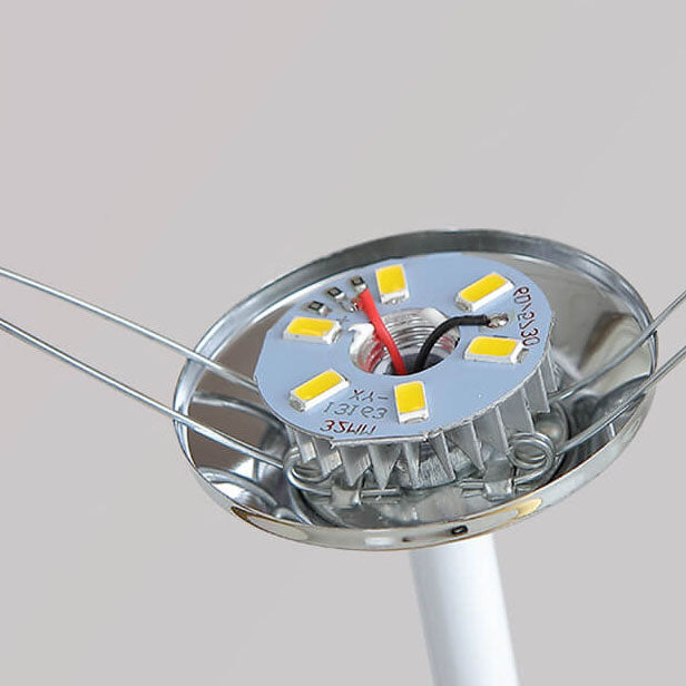 Luminária de mesa em madeira estilo vintage nórdico com LED