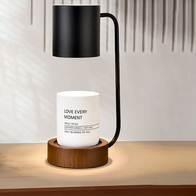 Luminária de mesa em madeira japonesa | Abajur minimalista com dimmer para cera Interruptor Dimmer Preto 220V-240V para RU AU