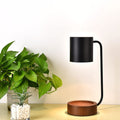 Luminária de mesa em madeira japonesa | Abajur minimalista com dimmer para cera Preto