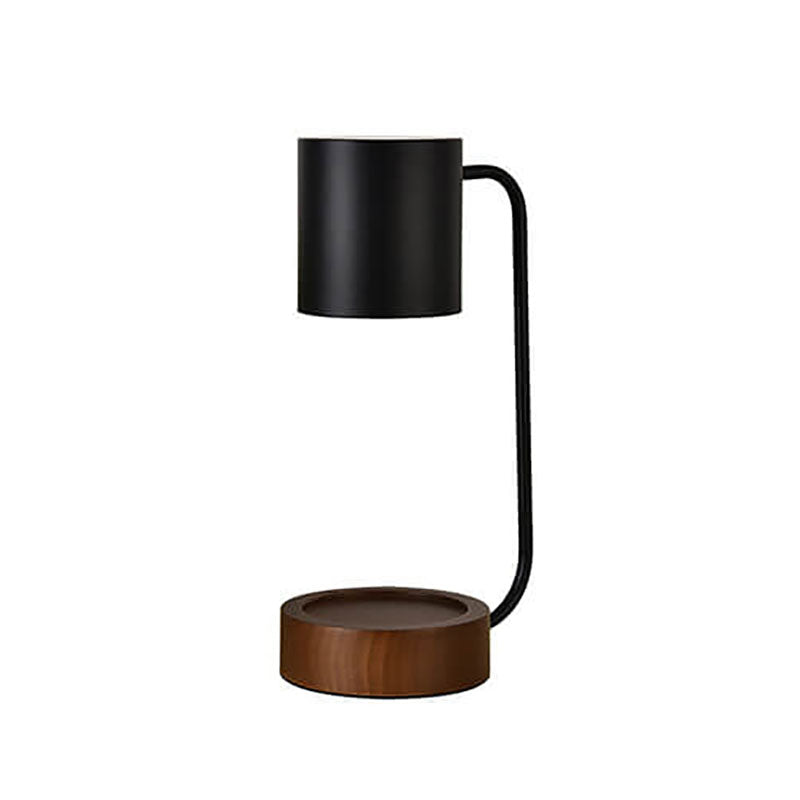Luminária de mesa em madeira japonesa | Abajur minimalista com dimmer para cera