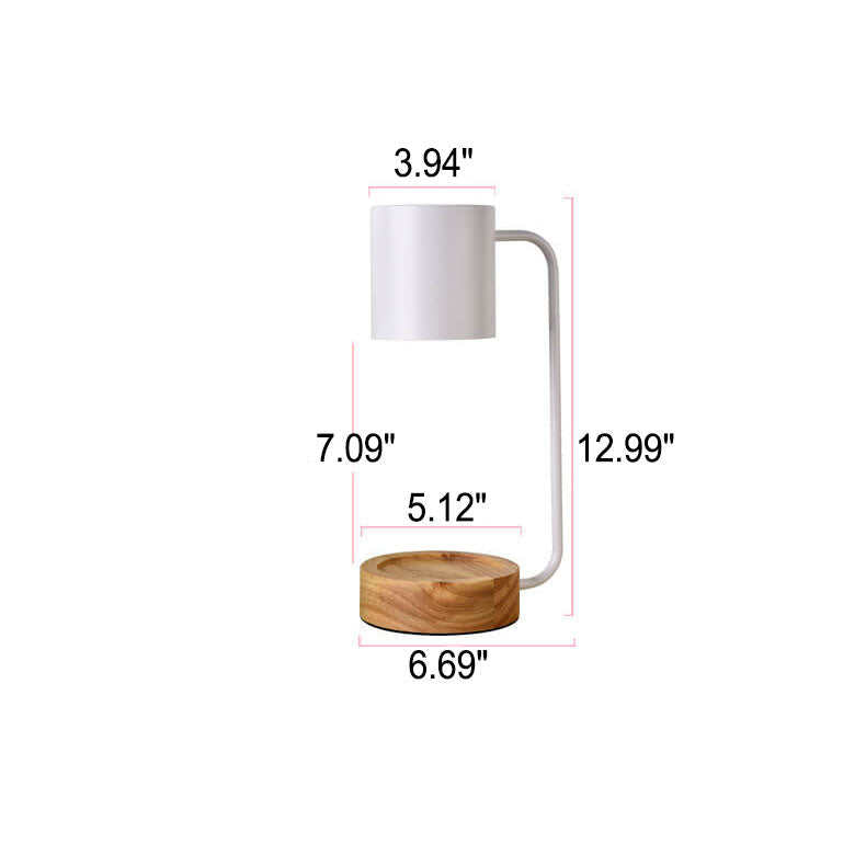 Luminária de mesa em madeira japonesa | Abajur minimalista com dimmer para cera