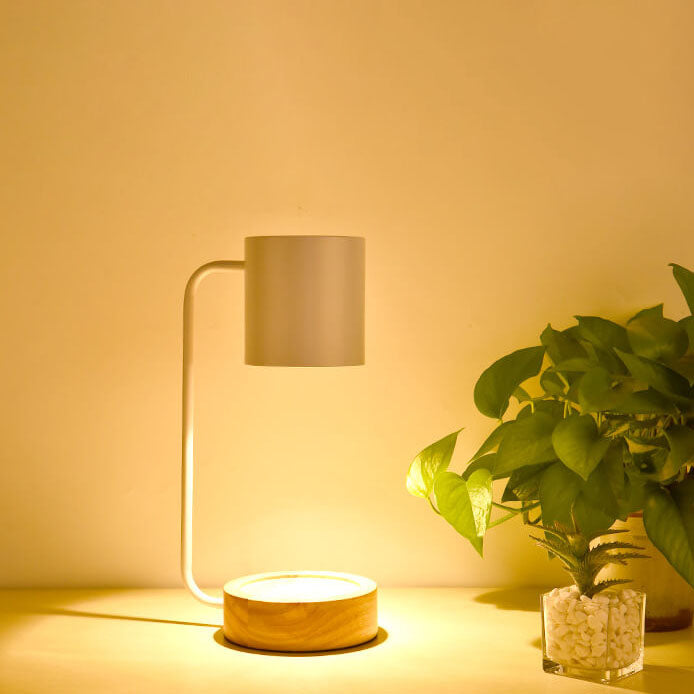 Luminária de mesa em madeira japonesa | Abajur minimalista com dimmer para cera