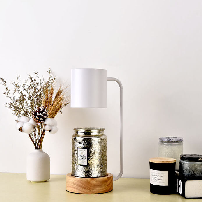 Luminária de mesa em madeira japonesa | Abajur minimalista com dimmer para cera
