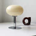 Luminária de mesa em vidro creme estilo vintage - Modelo redondo nórdico para ambientes aconchegantes. Amarelo 110V-120V para US CA