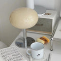Luminária de mesa em vidro creme estilo vintage - Modelo redondo nórdico para ambientes aconchegantes. Amarelo 220V-240V para UK AU