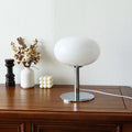 Luminária de mesa em vidro creme estilo vintage - Modelo redondo nórdico para ambientes aconchegantes. Branco 110V-120V para US CA