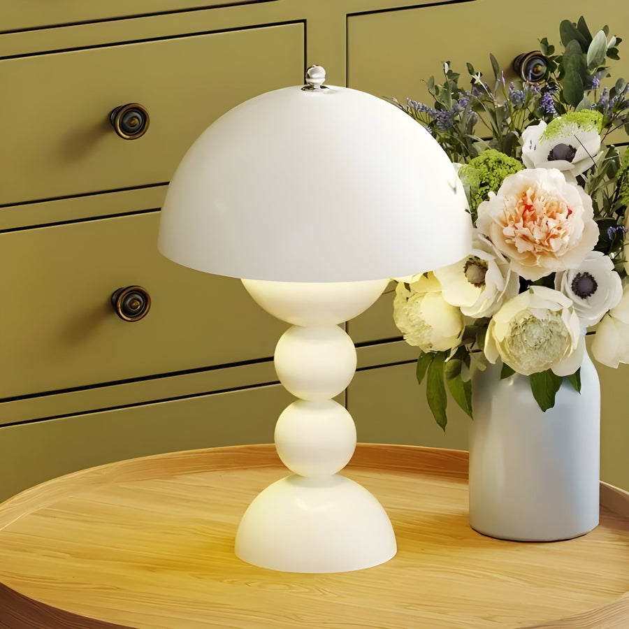 Luminária de mesa estilo escandinavo - FloraBrilho Branco