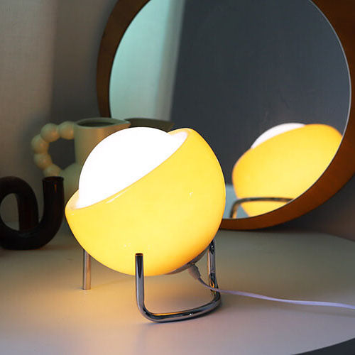 Luminária de mesa laranja vintage em vidro estilo nórdico planetário Laranja 5V (USB)