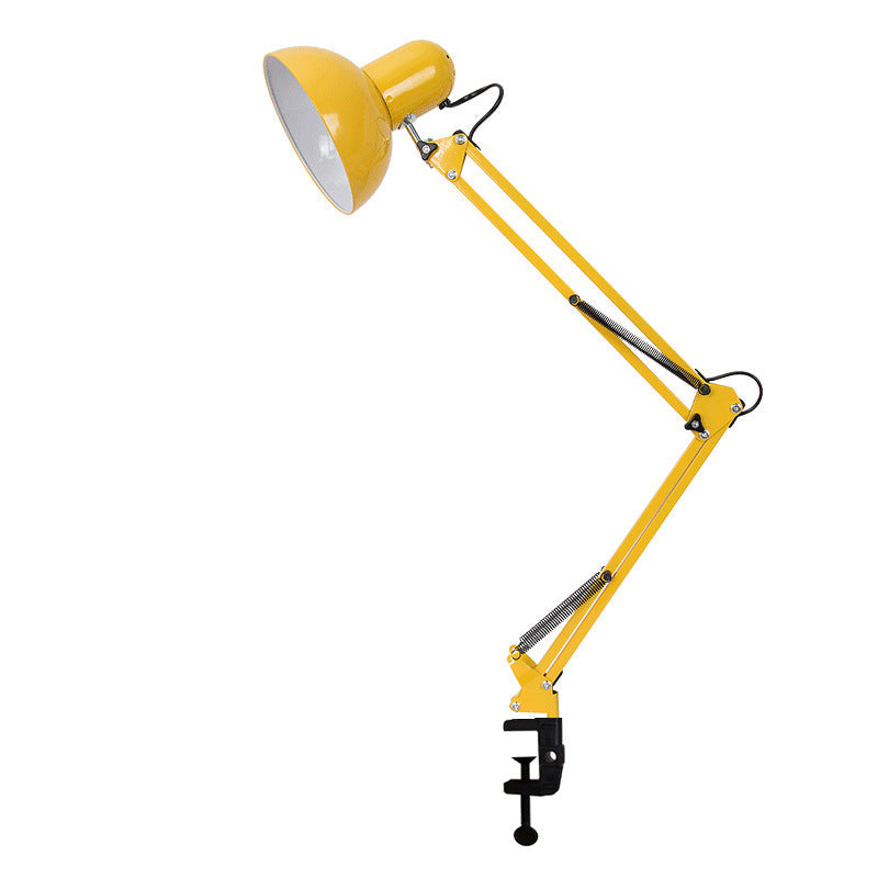 Luminária de mesa moderna com clip para leitura e braço regulável Amarelo