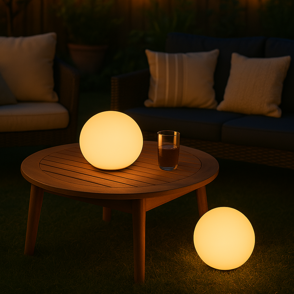 Luminária de mesa sem fio RGB com controle remoto - Abajur recarregável com 16 opções de cores para ambientação.