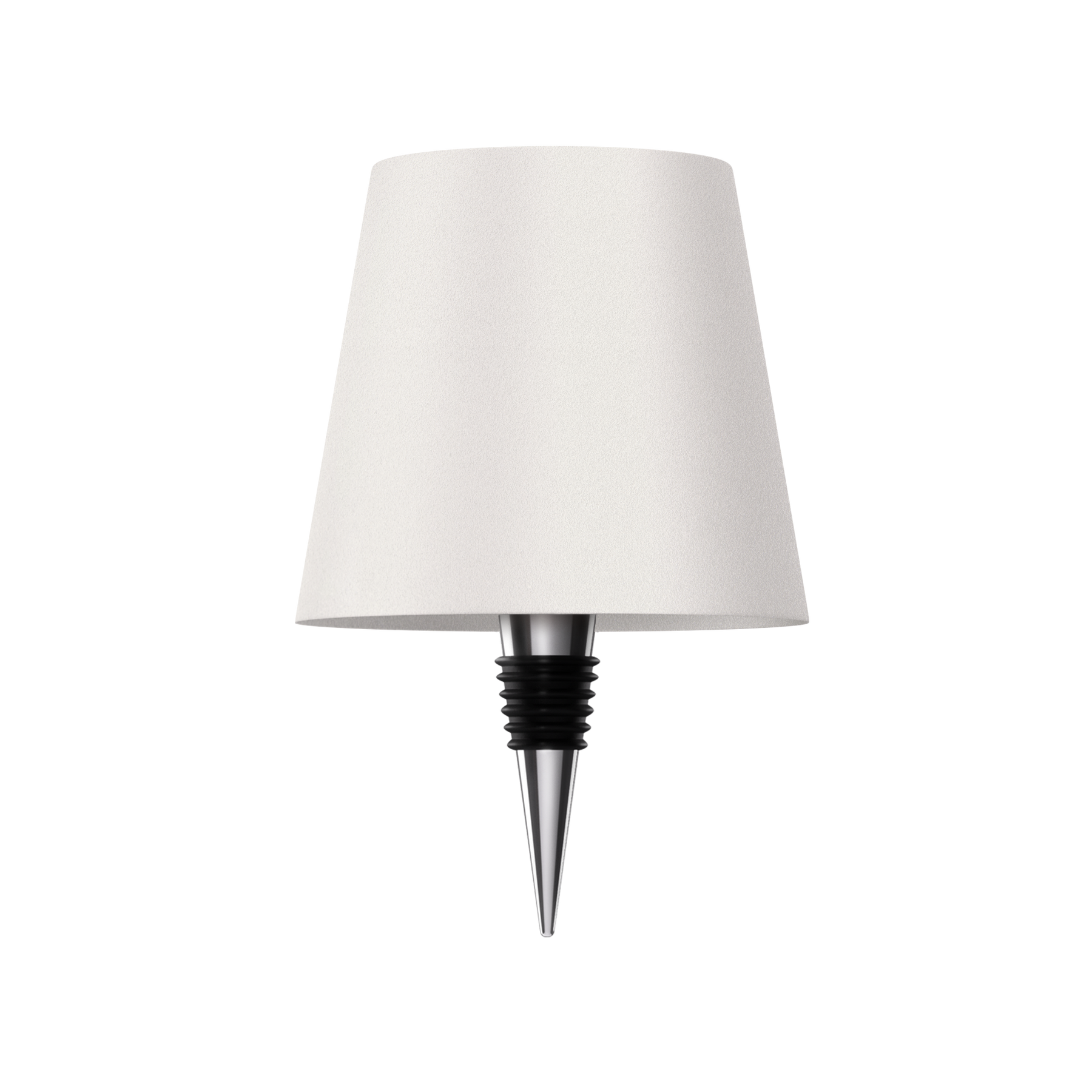 Luminária de mesa sem fio para garrafa - Abajur LED recarregável para vinho com controle touch. Branco Clássico