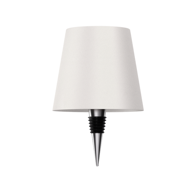 Luminária de mesa sem fio para garrafa - Abajur LED recarregável para vinho com controle touch. Branco Clássico