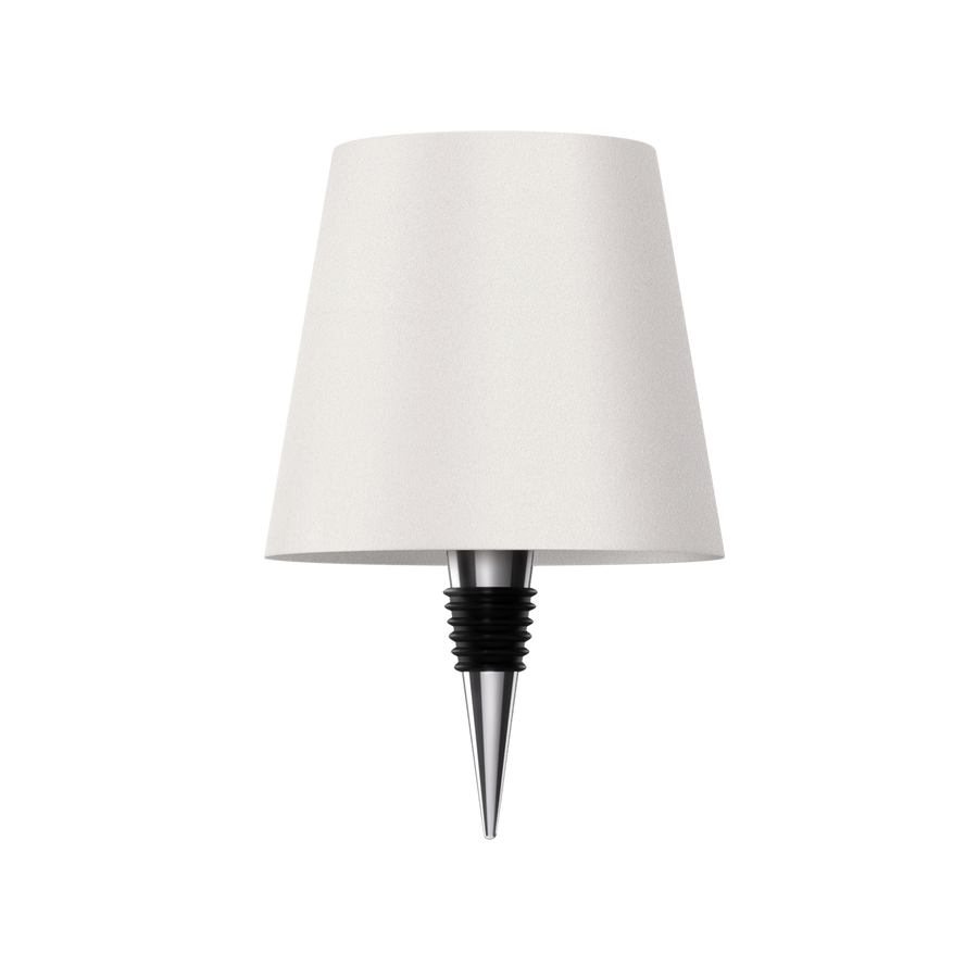 Luminária de mesa sem fio para garrafa - Abajur LED recarregável para vinho com controle touch. Branco Clássico
