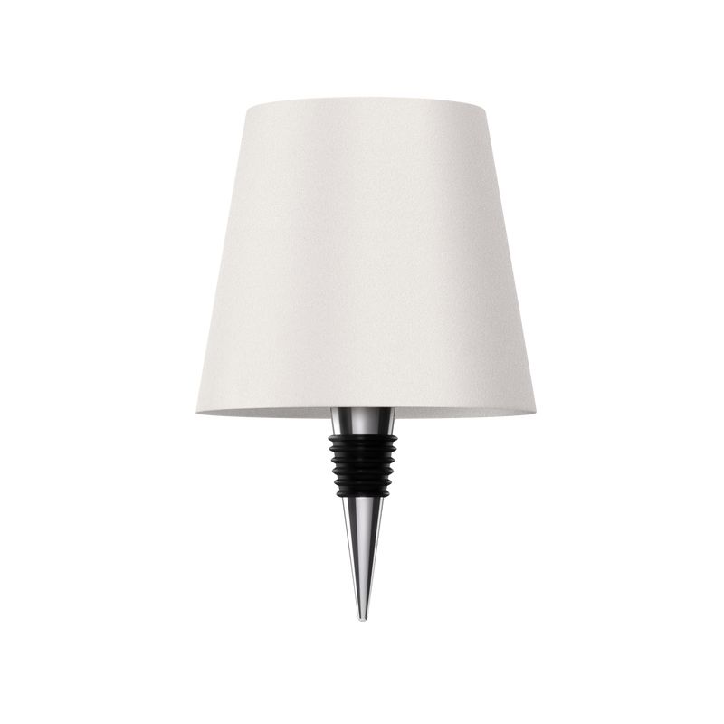 Luminária de mesa sem fio para garrafa - Abajur LED recarregável para vinho com controle touch. Branco Clássico