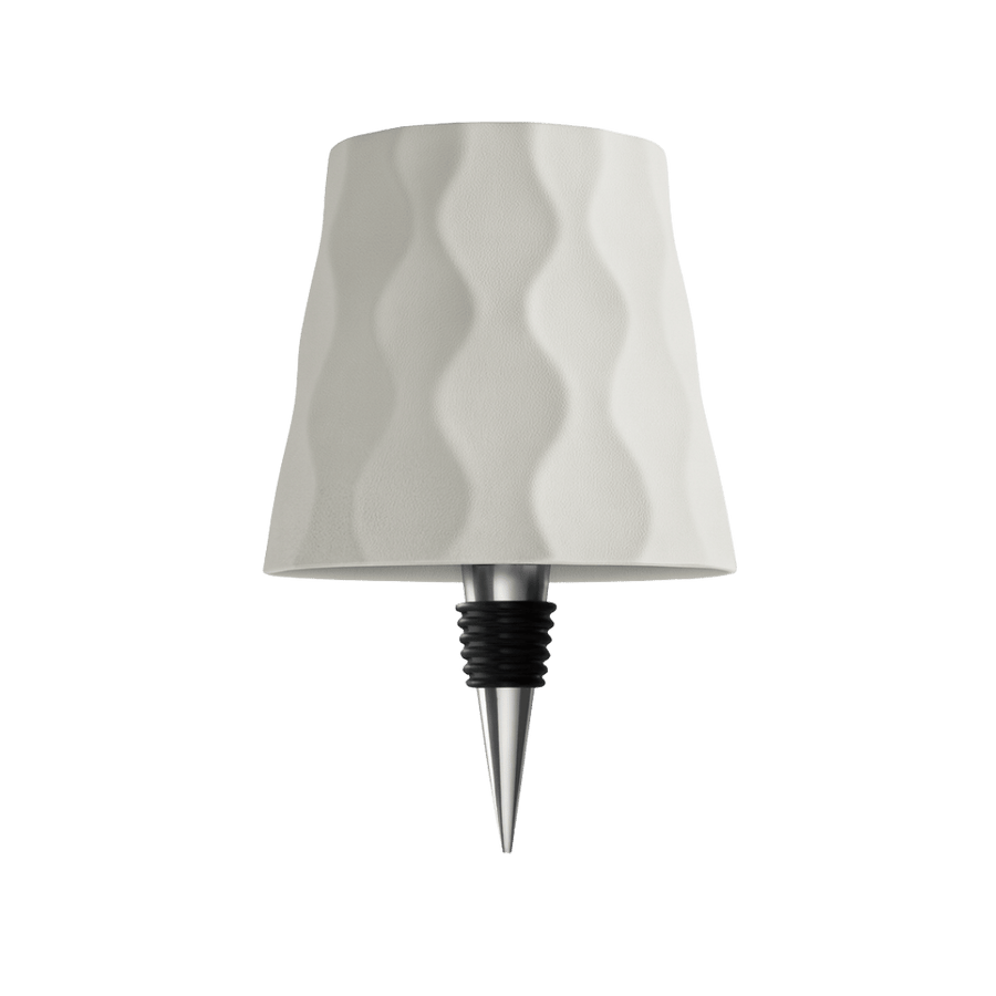 Luminária de mesa sem fio para garrafa - Abajur LED recarregável para vinho com controle touch. Branco Wave