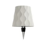 Luminária de mesa sem fio para garrafa - Abajur LED recarregável para vinho com controle touch. Branco Wave