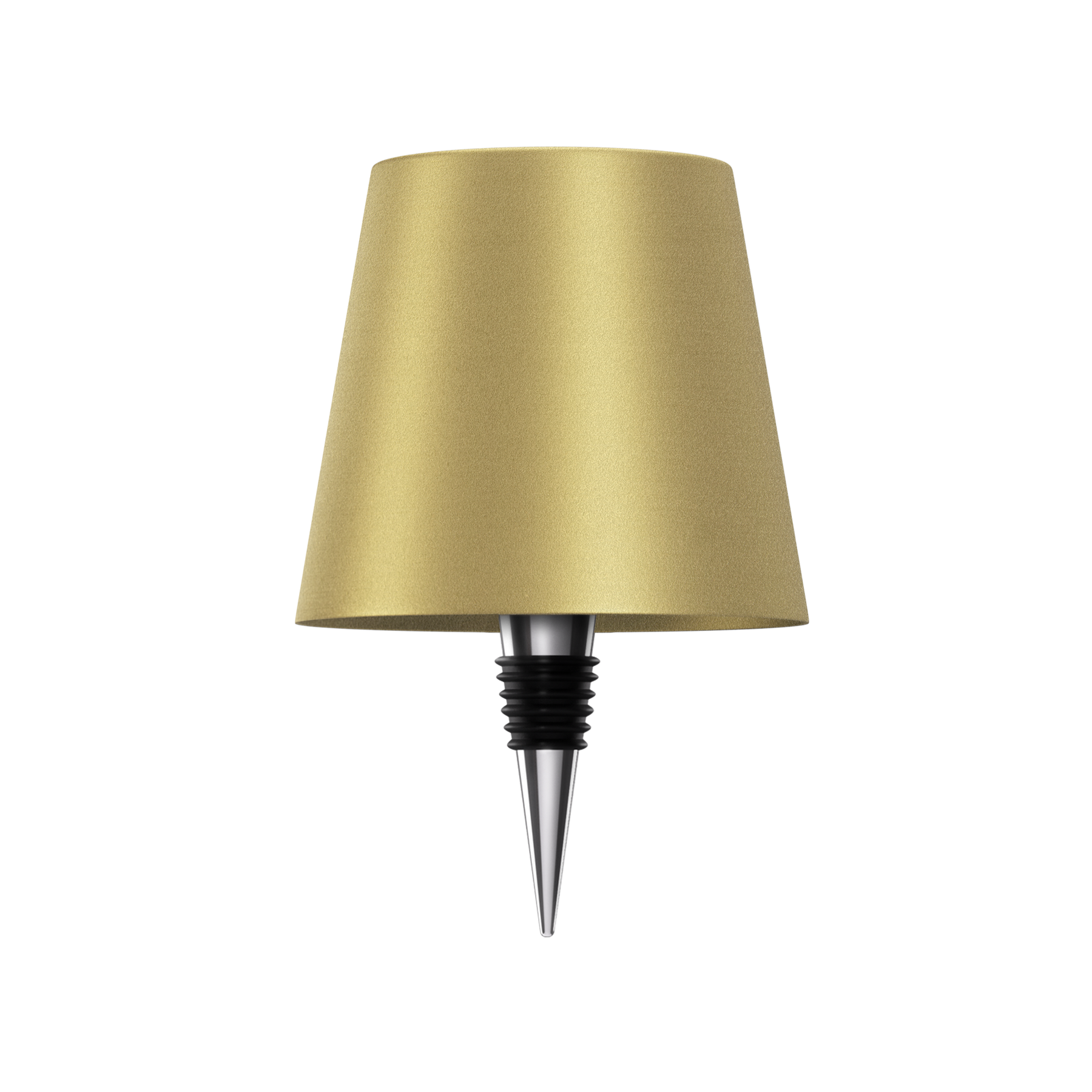 Luminária de mesa sem fio para garrafa - Abajur LED recarregável para vinho com controle touch. Dourado Clássico