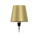 Luminária de mesa sem fio para garrafa - Abajur LED recarregável para vinho com controle touch. Dourado Clássico