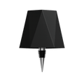 Luminária de mesa sem fio para garrafa - Abajur LED recarregável para vinho com controle touch. Preto Geo