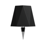 Luminária de mesa sem fio para garrafa - Abajur LED recarregável para vinho com controle touch. Preto Geo