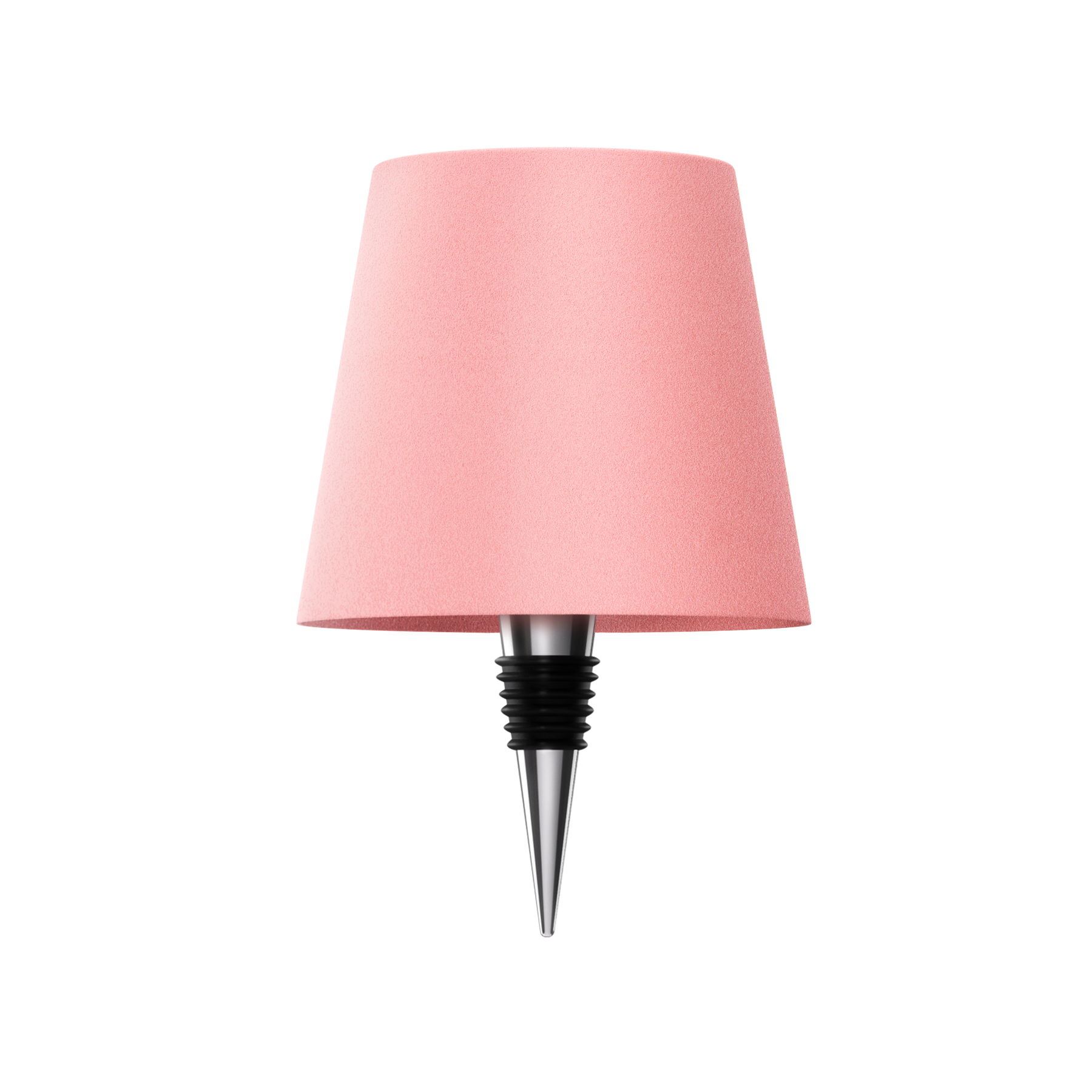 Luminária de mesa sem fio para garrafa - Abajur LED recarregável para vinho com controle touch. Rosa Clássico