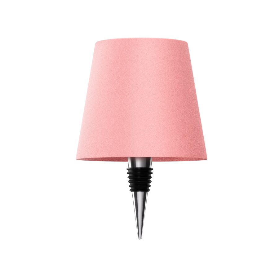 Luminária de mesa sem fio para garrafa - Abajur LED recarregável para vinho com controle touch. Rosa Clássico