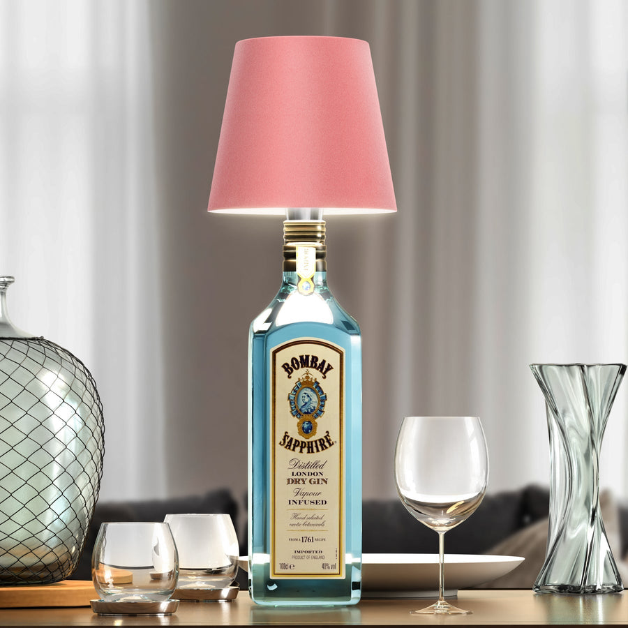 Luminária de mesa sem fio para garrafa - Abajur LED recarregável para vinho com controle touch.
