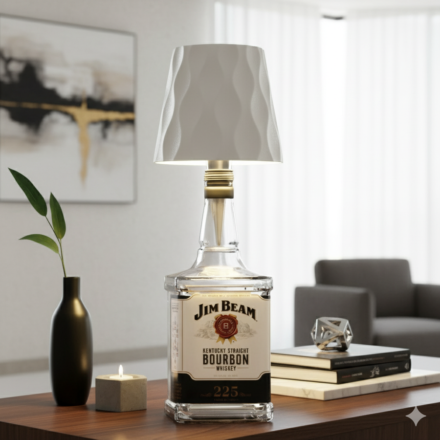 Luminária de mesa sem fio para garrafa - Abajur LED recarregável para vinho com controle touch.