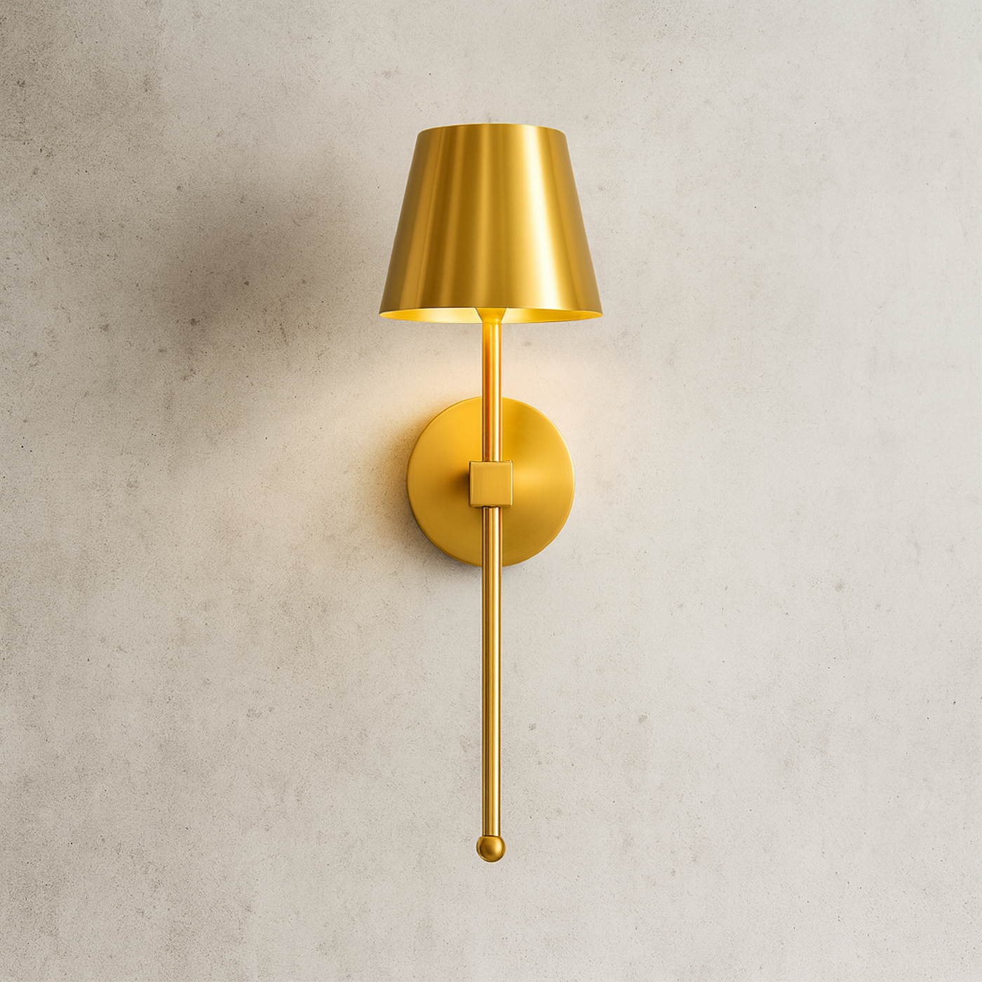 Luminária de parede | Elegante lâmpada sem fio com design contemporâneo e iluminação suave para ambientes sofisticados. Dourado