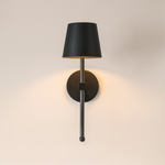 Luminária de parede | Elegante lâmpada sem fio com design contemporâneo e iluminação suave para ambientes sofisticados. Preto
