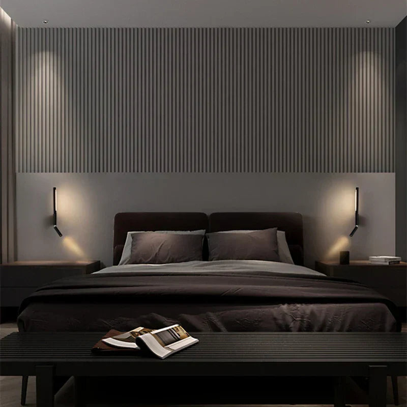 Luminária de parede LED Aconchegante com Design Minimalista para Ambientes Sofisticados de Quarto