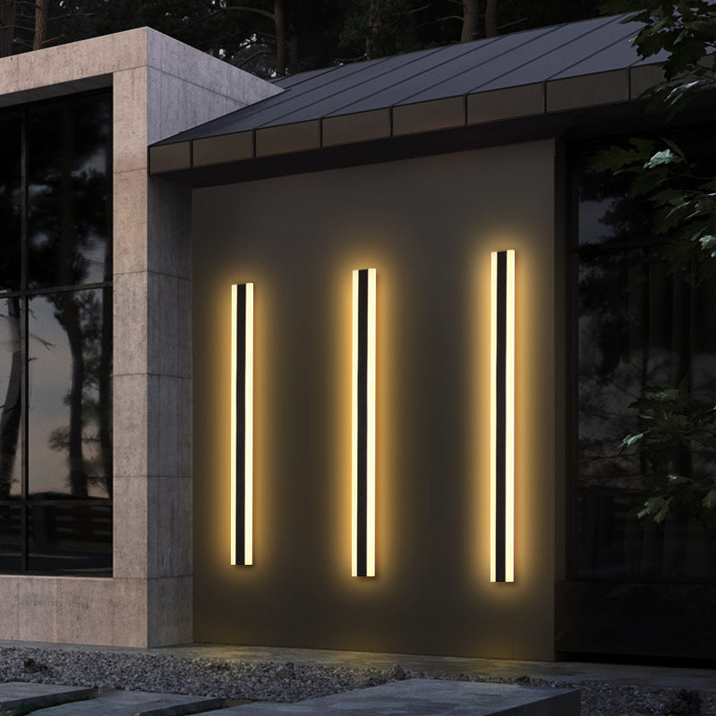 Luminária de parede LED Externa em Alumínio Escovado com Design Moderno e Linhas Minimalistas para Ambientes Sofisticados. 120 cm