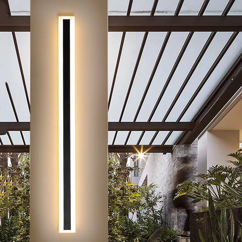 Luminária de parede LED Externa em Alumínio Escovado com Design Moderno e Linhas Minimalistas para Ambientes Sofisticados. 150 cm