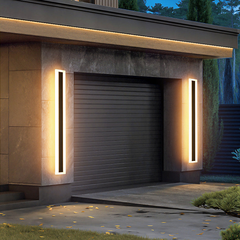 Luminária de parede LED Externa em Alumínio Escovado com Design Moderno e Linhas Minimalistas para Ambientes Sofisticados.