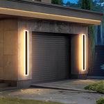 Luminária de parede LED Externa em Alumínio Escovado com Design Moderno e Linhas Minimalistas para Ambientes Sofisticados.